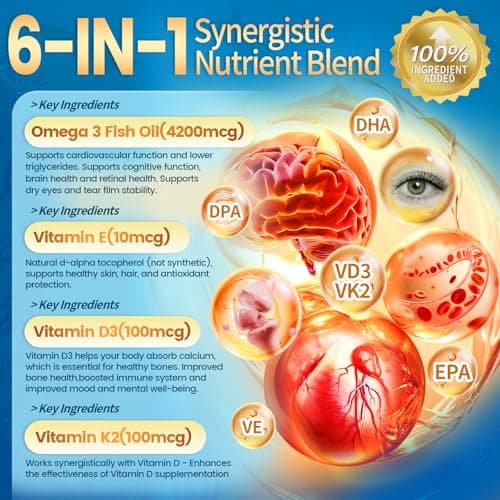 VivoNu Triple Strength Omega 3 Fish Oil - 4200mg, 300 Softgels | Enteric-Coated for No Fishy Aftertaste | Wild-Caught | Third-Party Tested view 5