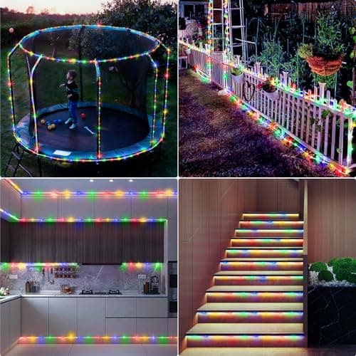 KNONEW 164FT 1000LED Rope Lights for Outside,Outdoor String Lights Waterproof 8 Modes Clear Tube Light for Indoor,Bedroom,Wedding,Garden,Patio,Christmas,Tree,Rv,Holiday Decoration(Multicolor) view 5