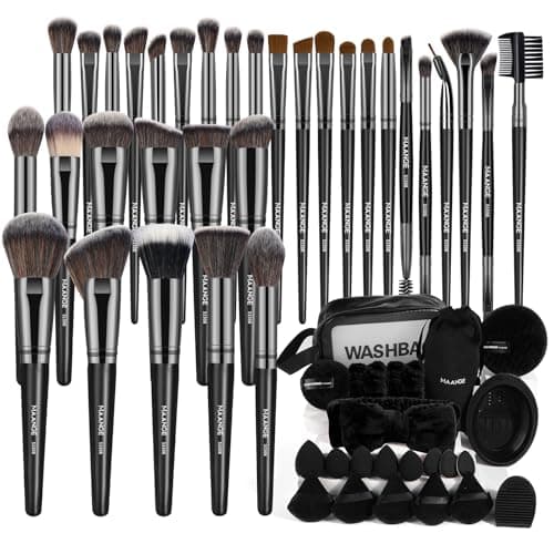 MAANGE Makeup Brushes 54 Pcs Makeup Tool Set, Multi-functional Makeup Kit Premium Synthetic Brush Make up Brushes Set for Women Girl (Black, 54 Pcs)