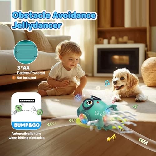 Zonopy Dancing Jellydancer Baby Toy, Crawling Infant Tummy Time Toy,Dancing Loud Music Crawling Walking Toys for 3 4 5 6 7 8 Year Old Kids Boy Girl Birthday Gifts, Interactive Relax Fidget Gifts view 4