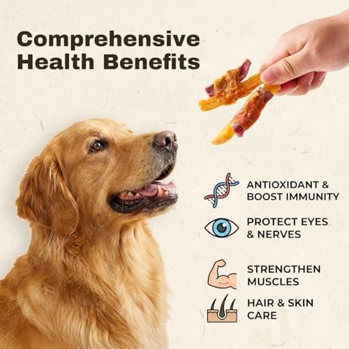 PETPHABET Chicken Wrapped Double Sweet Potato Dog Treats - Healthy Jerky Dog Chews, Rawhide Free Training Treats for Small, Medium, Large Dogs, Soft Snacks High Protein & Low Fat, Easy to Digest, 14oz view 7