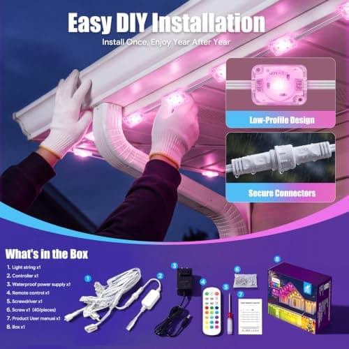 200FT RGB Permanent Outdoor Eaves Lights view 3