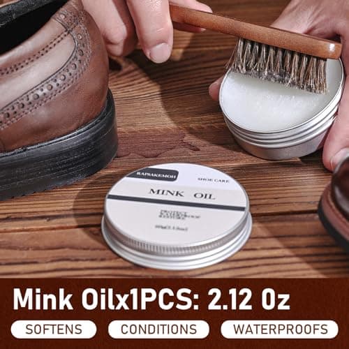 RAPSAKEMOH Shoe Polish Kit, Horsehair Brush Shoe Shine Kit For men, Shoes Boots Care Brushes Polish Kit view 6