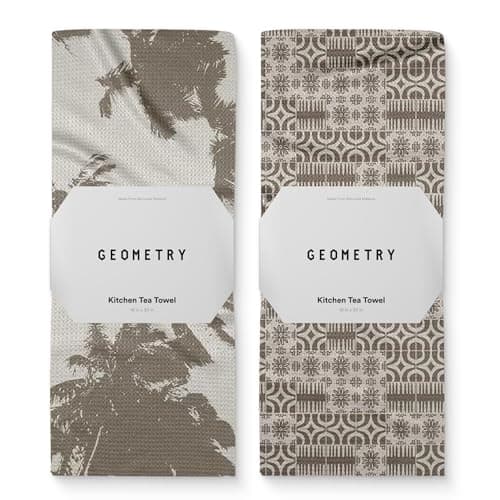 GEOMETRY Spring Kitchen Towels - Quick Dry Microfiber Cloth Spring & Summer Dish Towels for Kitchen Drying - Premium Quick Dry Towel - Sandy Boho, 18" x 30" - 2-Pack — image 1