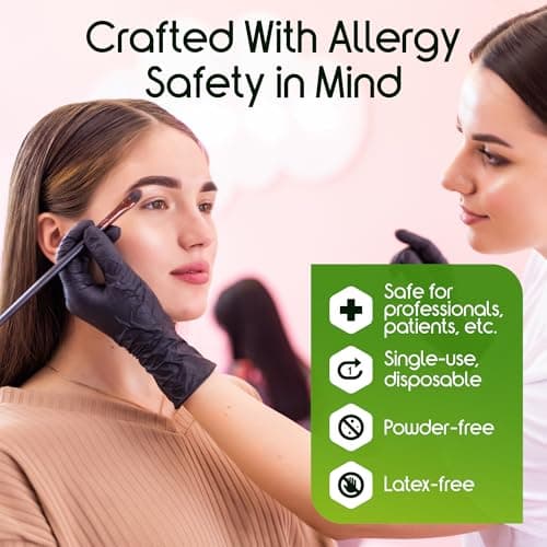 Inspire HEAVY DUTY ORIGINAL Stretch Nitrile Black Gloves Disposable Latex Free | Food, Mechanic, 6mil Black or 8 Mil Orange view 4