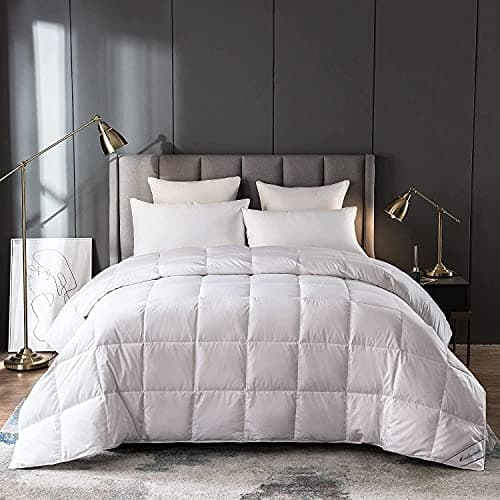 Eastwarmth Lightweight Goose Down Comforter Cooling Blanket Duvet for Summer/Warm Weather,Ultra Soft Fabric 750 Fill Power White King Size view 1