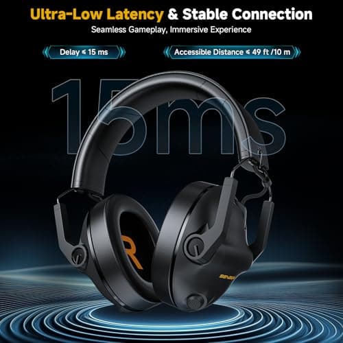 SG600 Wireless Gaming Headset for PC, PS5, PS4, Laptop, Mac, Nintendo Switch, 2.4GHz & Bluetooth 5.3 Gaming Headphones with Noise Canceling Mic, Stereo Sound, 70+Hr Battery, 15ms Latency view 2
