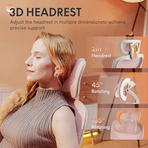 FLEXISPOT Foldex Ergonomic Office Chair, Folding Chair for Small Spaces with Lumbar Support, Flip-up Armrests, 3D Headrest, Desk Chairs with Footrest for Work,Video Game,Gift (Foam Seat, Black) view 6