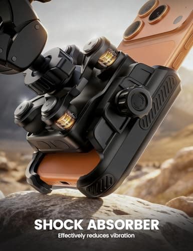 Lamicall Motorcycle Bike Phone Mount - [Upgrade Vibration Dampener] [Camera Friendly] Bike Phone Holder Handlebar Clamp, Bicycle Cell Phone Mount, iPhone 17 16 Pro Max, Galaxy S25 Ultra, 6-7.2" Phones view 2