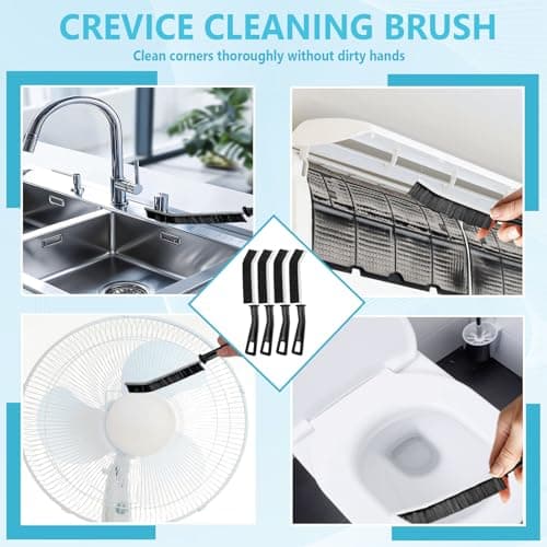 15PCS Crevice Cleaning Brush Set, Hard Bristle Grout Scrub Brushes, Multifunctional Gap Detail Cleaning Tools for Bathroom, Kitchen, Window Sill, Tile Corners & Household Deep Cleaning view 5