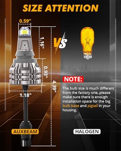 Auxbeam Upgraded 921 Bulb for Backup Reverse Light, 44W 6000 Lumens 500% Extremely Bright 912 W16W T15 Bulbs, Error Free, Pack of 2 view 2