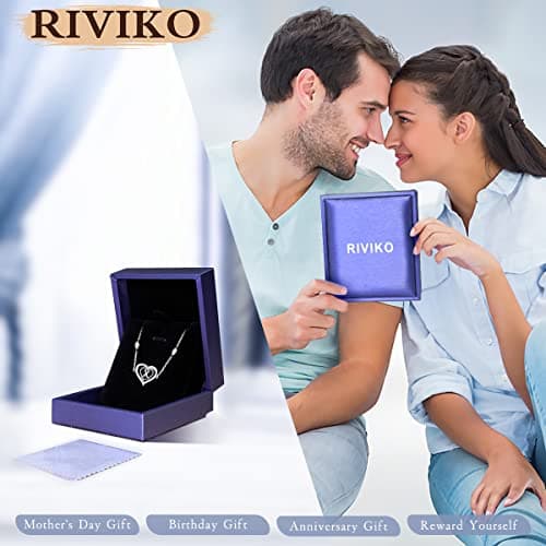 RIVIKO Heart Initial Bracelets for Women,925 Sterling Silver Letter Bracelets, Personalized Charm Alphabet Jewelry Valentines Christmas Mother’s Day Birthday Gifts for Women Friend Her Mom Wife Lady view 6