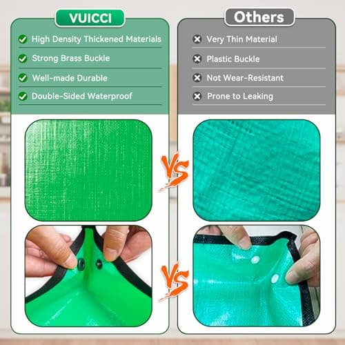 vuicci Plant Repotting Mat 26.8" X 26.8",Square Succulent Gardening Mat Waterproof Transplanting Mat Thickened Foldable Soil Change Mat and Potting Soil Mess Control Tidy Tray Repotting Mat view 6