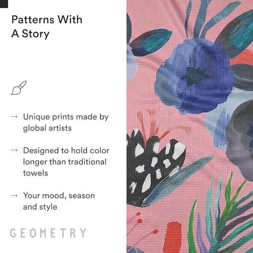 GEOMETRY Kitchen Tea Towels - Quick Dry Microfiber Dish Towels for Kitchen Watercolors, 18" x 30" 2 Pack view 6