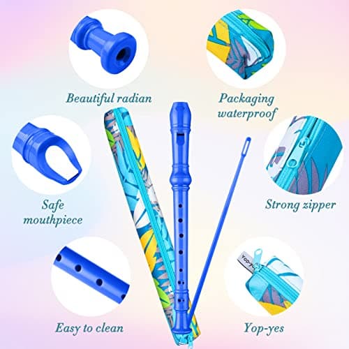 Descant Soprano Recorder Music Recorder Instrument for Kids Flute Kids Recorder with Cleaning Rod + Case Bag view 3