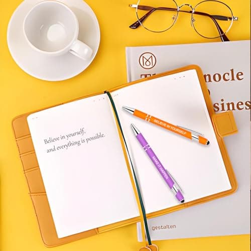 Luxeviss 10 Pcs Inspirational Pens Bulk - Motivational Ink Ballpoint Pen with Quotes Stylus Tip Nurse Gifts for School Coworkers Office Supplies Black Ink view 5
