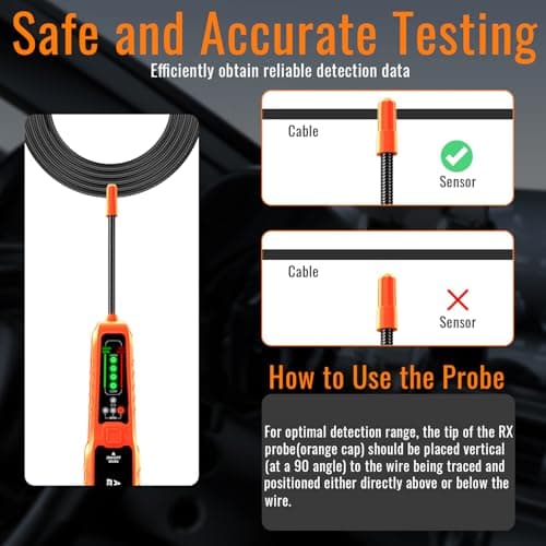 ATDIAG Automotive Wire Tracer, 6–42V DC Open & Short Circuit Tester with Fuse, Circuit Tracer/Fault Probe Tester/Electrical Tester for Cars, Trucks, Motorcycles view 6