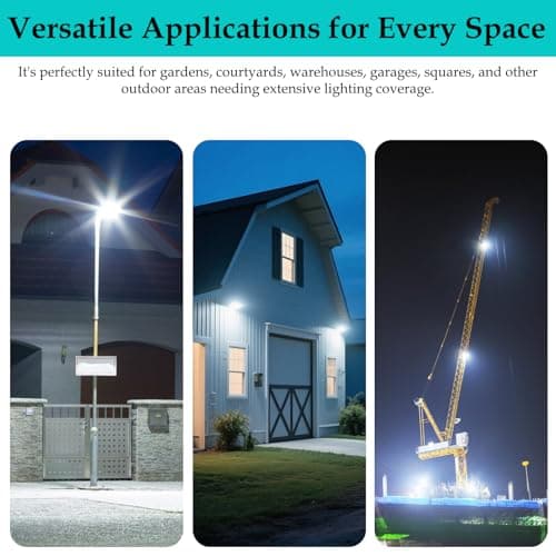 UPWATT 100W LED Floodlight, 5200lm 500W Equivalent Bright LED Work Light, 6500K Daylight Light for Warehouse & Home Workshop view 7