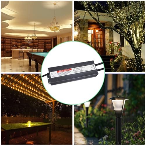 Hanbaak LED Driver 200 Watts, IP67 Waterproof Power Supply, Low Voltage Electronic Transformer, 97V-265V AC to 12V DC, 12V Constant Voltage LED Power Supply for LED Light Strip view 7