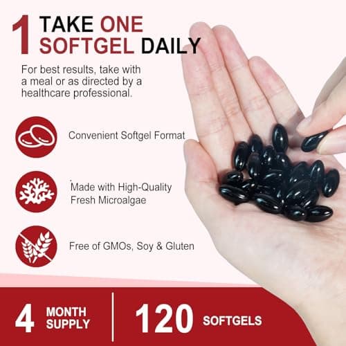 Tiuedu Astaxanthin 12mg, 120 Softgels, 4 Month Supply, Astaxanthin Antioxidant Supplements, Supports Eye, Joint, Internal Circulation, Skin Health- 2Package view 3