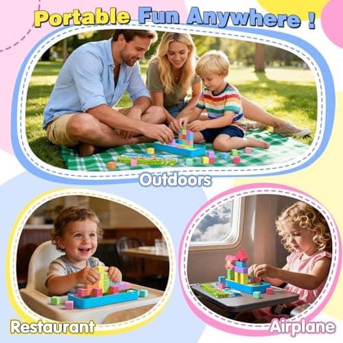 Goodtiles Mini Magnetic Blocks, Travel Outdoor Toys for Kids Ages 3-5 4-8, Magnet Cubes with Iron Box, STEM Montessori Sensory Building Toys, Ideal Gifts for Toddlers Boys Girls Birthday view 6