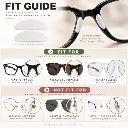 Clear Silicone Nose Pads for Glasses Anti Slip,20Pack Eyeglass Nose Pads | ultra-thin eye glasses nose pads non slip,comfotr glasses nose grips non slip,silicone nose pads for eyeglasses sunglasses view 4