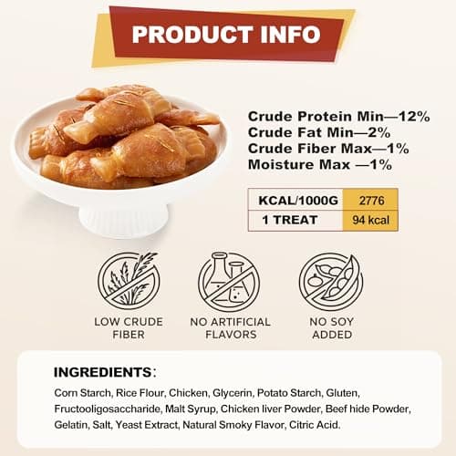 PETPHABET Rawhide Free Dog Chew Bones - Grilled Pork Hock Dog Chews for Small Medium Breeds, Healthy Puppy Treats for Training & Teething, Made with Real Chicken, Natural Smoky Flavor, 12 Count view 3