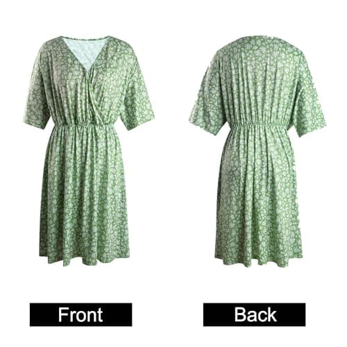 Nursing Dresses Breastfeeding Dress for Women - V Neck Maternity Nursing Dress Flowy Boho Floral Vacation Dress view 5