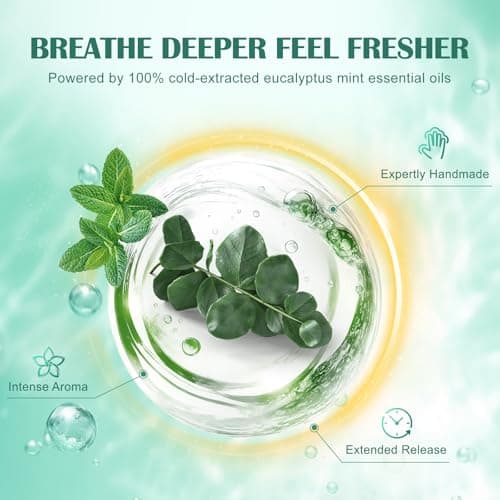 Maybeluck Eucalyptus Mint Shower Steamers 7 Pack - Eucalyptus for Shower, Self Care Easter Basket Stuffers, Relaxation Spa Gifts for Women & Men, Natural Essential Oil Bombs for Self Care view 3