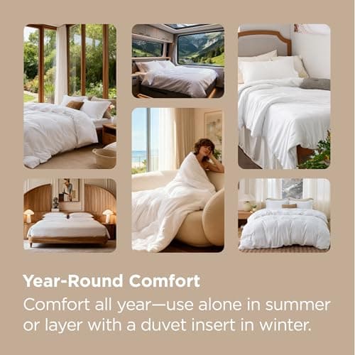 Bedsure White Duvet Cover Queen Size - Soft Double Brushed Bedding Set for Kids & Adults, Zipper Closure, 3 Pieces, Includes 1 Duvet Cover (90"x90") & 2 Pillow Shams, NO Comforter view 4