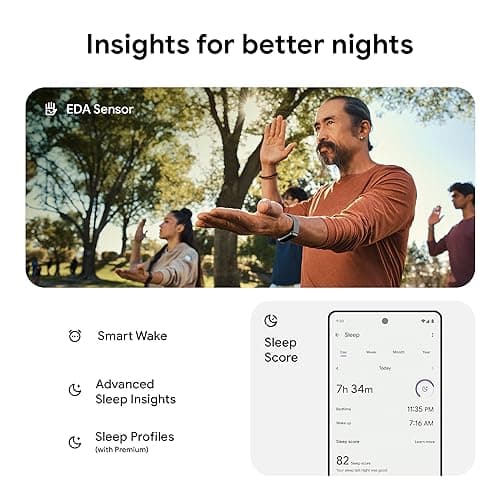 Fitbit Charge 6 Fitness Tracker with Google apps, Heart Rate on Exercise Equipment, 6-Months Premium Membership Included, GPS, Health Tools and More, Obsidian/Black, One Size (S & L Bands Included) view 7
