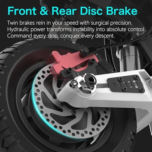 GD83 Off-Road Electric Scooter for Adults, 5600W Dual Motor, 60V 30Ah, Up to 50 MPH, 60 Miles Long Range, 11" Pneumatic Tires, Foldable Commuter E-Scooter view 5