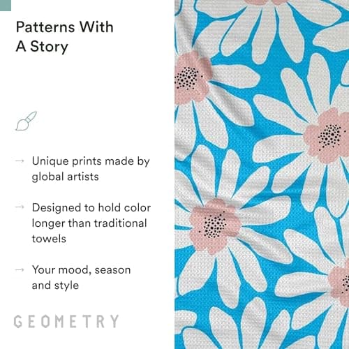 GEOMETRY Spring Kitchen Towels - Quick Dry Microfiber Cloth Spring & Summer Dish Towels for Kitchen Drying - Premium Quick Dry Towel - Sweet Spring, 18" x 30" - 1-Pack view 6