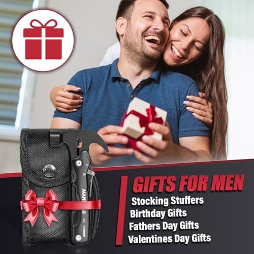 12 in 1 Multitool Hammer, Gifts for Dad, Camping Accessories Survival Gear, Cool Gadgets Gifts for Men, Husband, Boyfriends, Birthday Gifts for Women, Him view 6