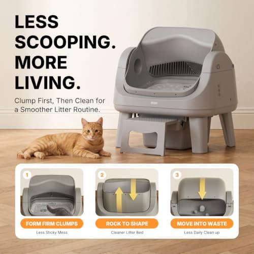 Automatic Litter Box, Self Cleaning Cat Litter Box, Beginner-Friendly Design, 8L Waste Bin, Smart Safety Sensors, Easy Maintenance for Everyday Cat Care view 6