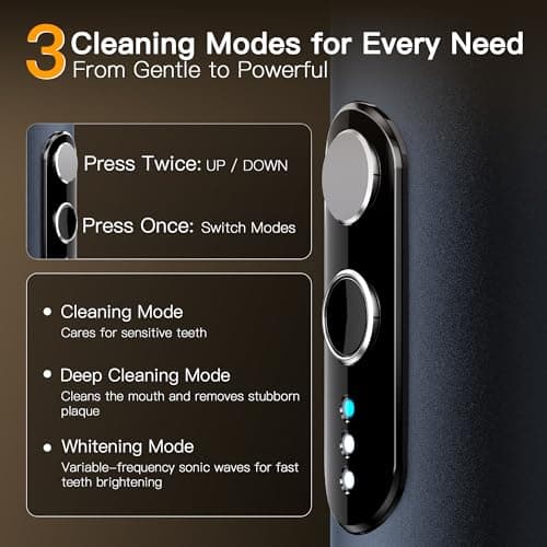 GearOra M23 Travel Electric Toothbrush for Adults, Retractable Portable Sonic Toothbrush, Aluminum Body, 30-Day Battery, Universal USB-C Charging, IPX7 Waterproof, Compact Travel Size Toothbrush view 5