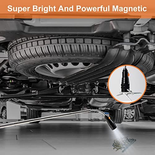 Gifts for Him, LED Magnetic Pickup Tools, Telescoping Magnetic Flashlight Pick Up Tool, Valentines Day Gifts for Boyfriend Adults, Unique Cool Gifts for Men, Dad, Husband, Black view 5