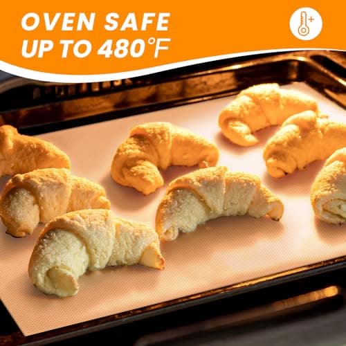 Silicone Baking Mat Roll - Best German Silicone - Heat Resistant Baking Macaron Bread Mat, Non-stick Pastry Mat, Reusable Dough Rolling Mat, Non Slip Countertop Protector Mat, Counter Mat, Oven Mat view 3