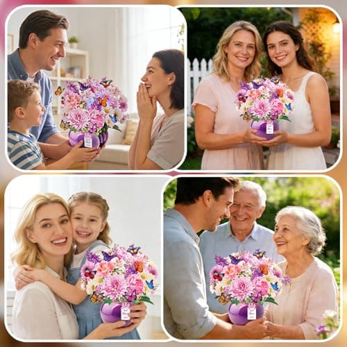 Rayilyn Mothers Day Cards with Music & Lights, 3D Pop Up Greeting Card, Forever Butterfly Bouquet, 9.5 Inch Life Sized, Birthday Gifts for Mom, Women, Wife, Grandma view 7
