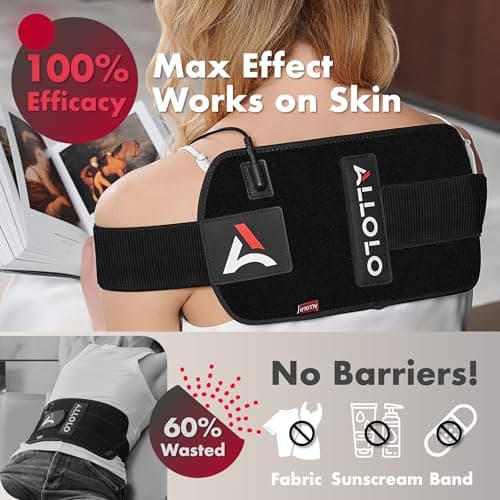 Red Light for Body, 3 in 1 LEDs Red Light Belt, Timer Remote Control, 660nm 850nm Infrared Light Pad for Body Waist Shoulder Knee, 12.6" x 6.3" Large Area view 2