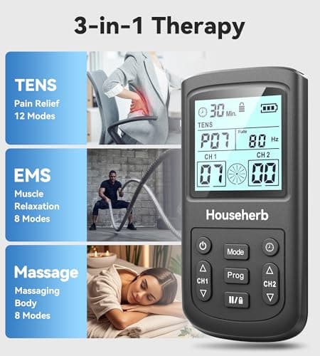 TENS Unit Muscle Stimulator for Pain Relief, EMS Massager, Dual Channel view 2