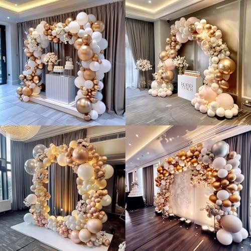 Valentines Day Decorations Boho Neutral Balloon Garland Arch Kit 200Pcs Champagne Gold Latex Balloons for Summer Graduation Fathers Day Wedding Bridal Shower Birthday Party Galentines Day Decor view 7
