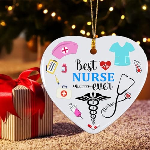 Nurse Christmas Ornament, Nurse Ornaments for Christmas Tree, Best Nurse Ever Gifts, Gifts for Nurses Female, Nurse Gifts for Women, Nurse Practitioner, Registered Nurse, New Nurse view 7