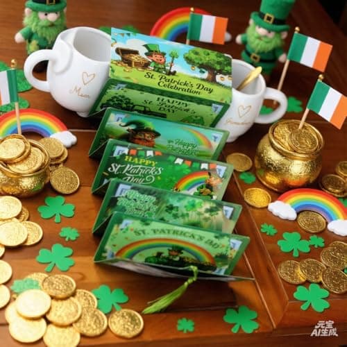 St. Patrick's Day Money Envelope for Cash with 10 Slots, Bunny Card for Easter, Birthday, Graduation, Party Gifts | Creative Cash Envelope for Men, Women, Boys, Girls, Teens, Adults (Green, 1Pcs) view 5