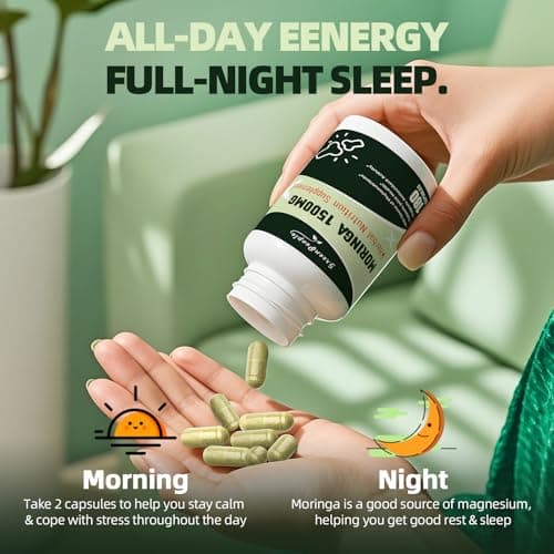 GREENPEOPLE Liposomal Moringa Capsules 1500mg - 98% High Absorption Pure Moringa Powder Supplement 2.0 - Natural Superfood for Immune/Gut/Energy/Skin Non - GMO/GMP 180pcs Vegan view 4