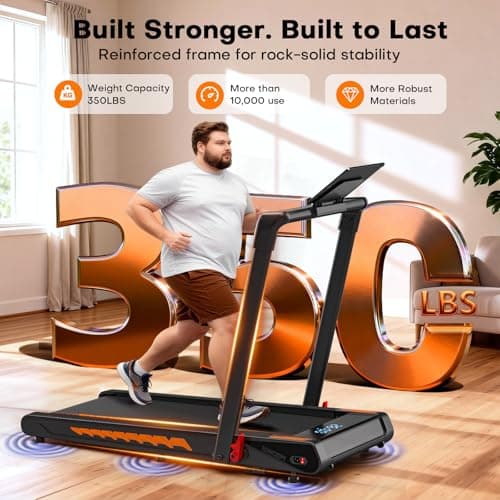 Treadmill with Speaker, 6-in-1 7.5MPH Foldable Treadmill for Home with App Compatible, Walking Pad with 10% Incline, LED Display, 3.0HP Brushless Drive, 350 LB Weight Capacity, 12 HIIT Programs view 6