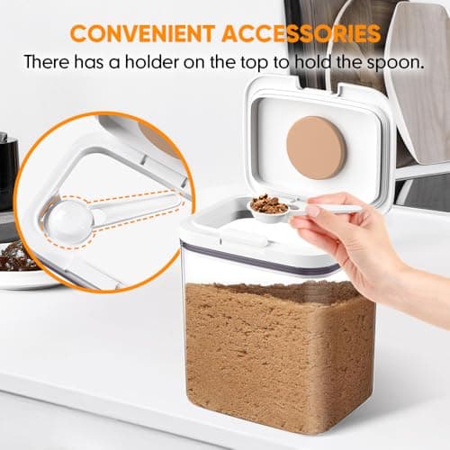 Moryimi Brown Sugar Container Airtight, 2 Quart Brown Sugar Keeper Storage Container with Spoon view 5