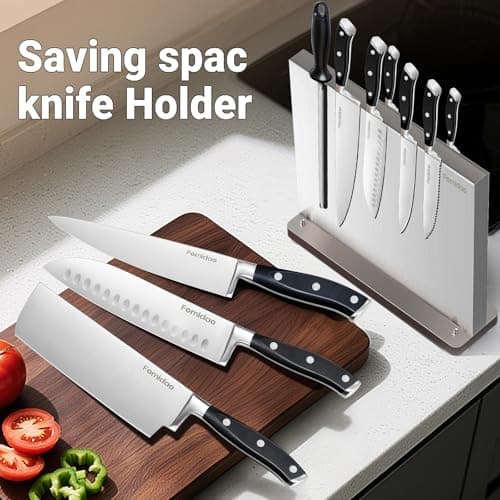 4PSC Knife Block Set With Magnetic Knife Block Holder, Ultra-Sharp Japanese Kitchen Knife Set, High-carbon Steel Chef Knife Sets With Full Tang Handle Design view 4