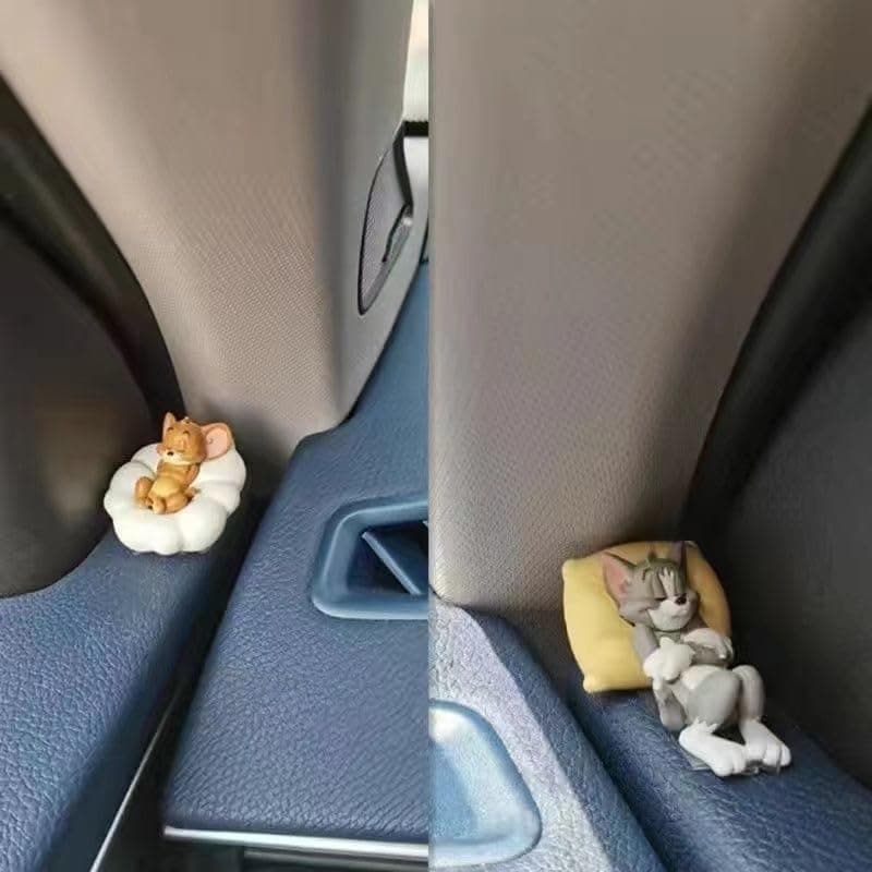 AYWVRBST 5 Pcs Decoration Ornaments, Christmas Decoration, Car Door Ornaments, Sleeping Cats and Mice, Cute and Interesting Gifts, Travel Decompression (5 Pcs Decoration Ornaments) view 4