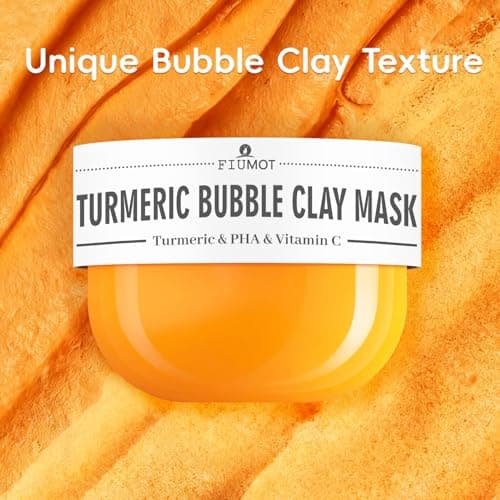 FIUMOT Turmeric Vitamin C Bubble Clay Mask, Hydrating and Deep Cleansing Pore Face Mask with PHA, Pore Cleansing and Oil Balancing Skincare 3.53oz view 2